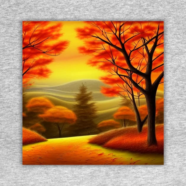 Landscape In Autumn Realism by Landscape In Autumn